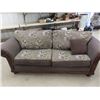 Image 2 : Modern Cloth 90" Couch + Love Seat with Wood