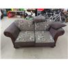 Image 3 : Modern Cloth 90" Couch + Love Seat with Wood