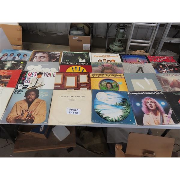 37 Assorted Records ; Ted Nugent, Blondie,