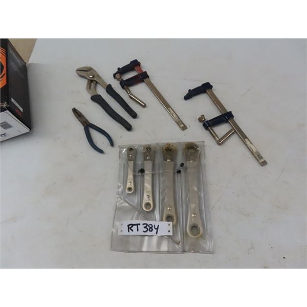 Craftsman 4 pc Ratchet, Sockets, Clamps, Channel