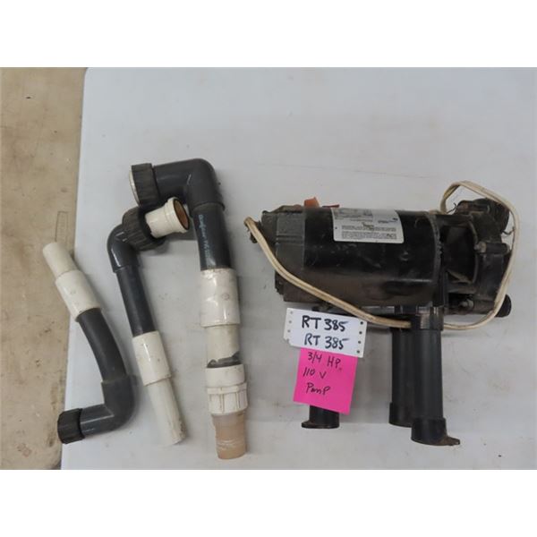3/4HP 110V Pump with some Pipe