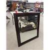 Image 2 : Wood Framed Bevelled Mirror 34" x 38" 