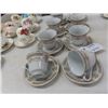 Image 2 : Ranmaru China Cups + Saucers - 8 Items plus Creamer