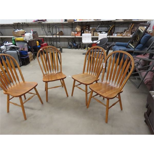 4 Oak Kitchen Chairs