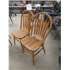 Image 2 : 4 Oak Kitchen Chairs