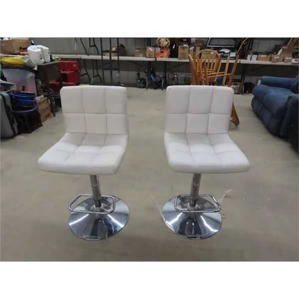 2  Bar Stools with Adjustable Height