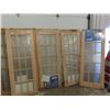 Image 1 : 4 Oak Framed Doors 30" x 80" - Plastic New