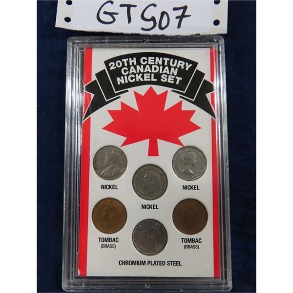 20th Century Canadian Nickel Set 