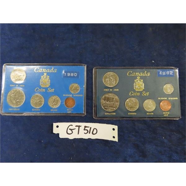 1980 + 1982 Canada Coin Sets 