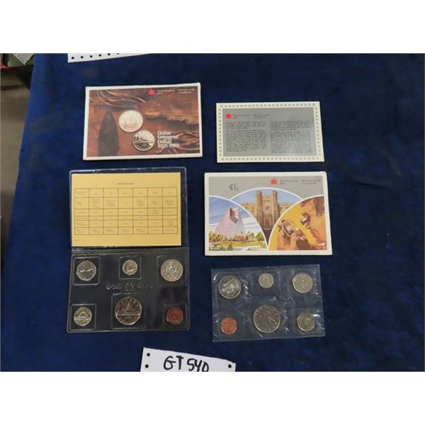 (2) 1985+1986 Royal Canadian Mint
