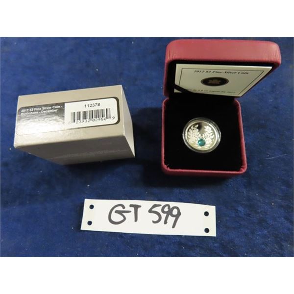 2012 $3.00 Fine Silver Canada Coin Birthstones 