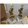 Image 5 : 2 Brass Stands, Lamp, Wall Mount Candle Holder
