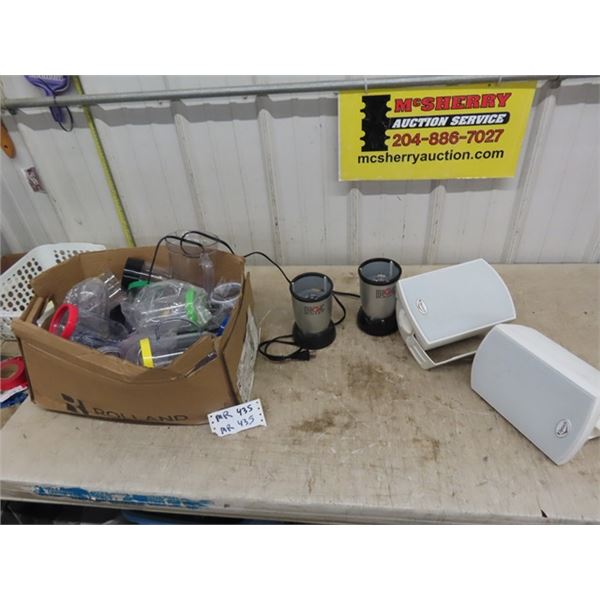 2 Magic Bullet Blenders, Many Cups & 2 Klipsch Speakers 