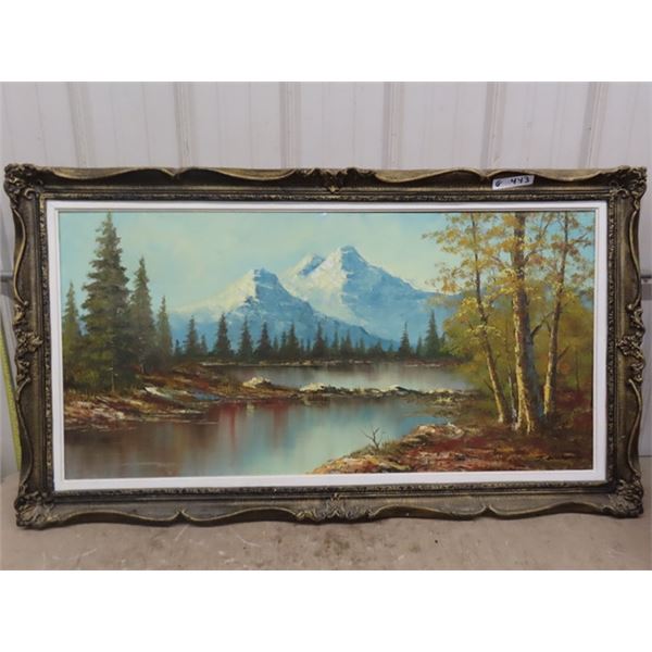 Painting on Canvas by T. Willeson 31" x 54" 