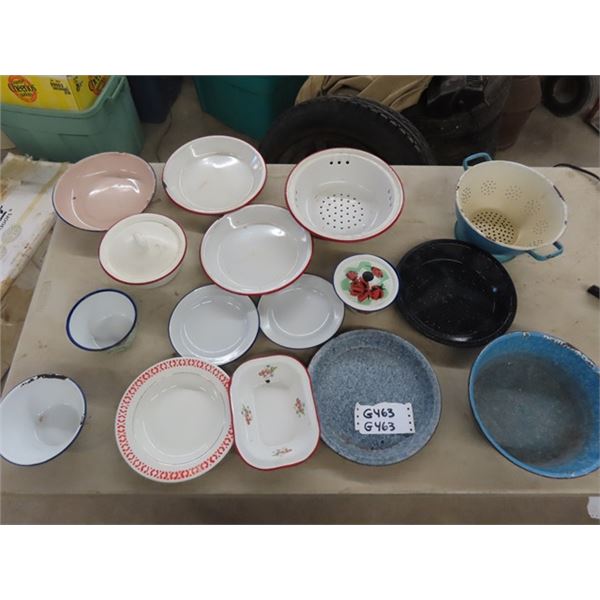 Large Assortment of Ename Ware ; Plates, Bowls