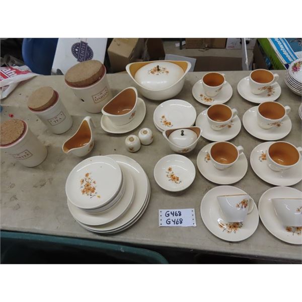 TS+T Mid Century Look Dish Set; Plates, Bowls, 