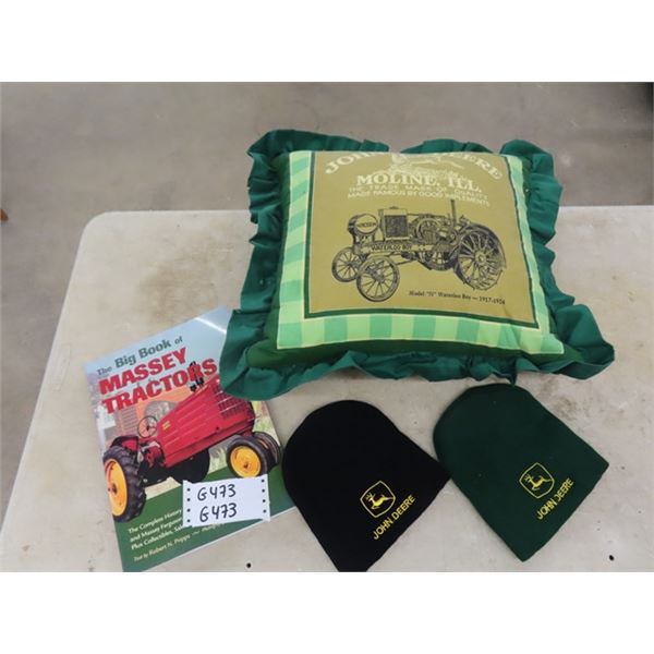 John Deere Pillow, 2 John Deere Tuques, 