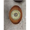 Image 4 : 4 Wooden Barometers + Wooden Wall Clock 23" Tall 