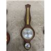 Image 5 : 4 Wooden Barometers + Wooden Wall Clock 23" Tall 
