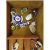 Image 2 : Jewelry Box with Assorted Lapel Pins, Rosaries, 
