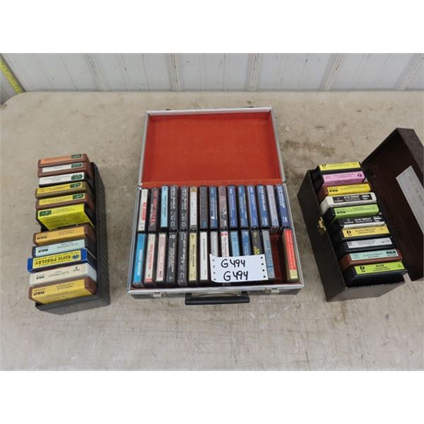 2 Cases with Elvis Presley 8traks - 20 Total