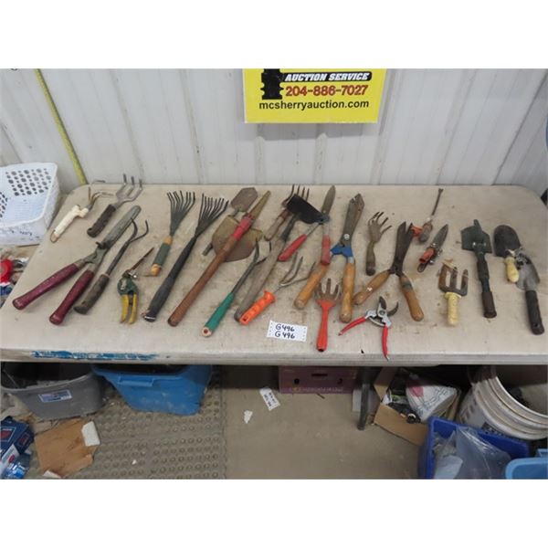 Assorted Garden Hand Tools ; Cutters, Claws, 