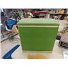 Image 2 : Green Vinyl Covered Laundry Hamper 10" x 20" x 21" , Viking 