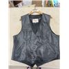 Image 1 : Genuine Leather Black Vest Sz Lg