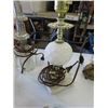 Image 6 : Assorted Lamp Parts ; Heavy Brass Wall Scone, Table Lamp Bases, 