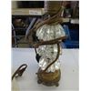 Image 8 : Assorted Lamp Parts ; Heavy Brass Wall Scone, Table Lamp Bases, 