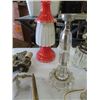 Image 9 : Assorted Lamp Parts ; Heavy Brass Wall Scone, Table Lamp Bases, 