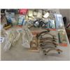 Image 6 : Assorted Hardware ; Hinges, Bolts, Clamps, Light, Dowels, plus more