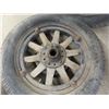 Image 2 : 5 Vintage Pontiac Tires - 2 with Wooden Spoke Rims,