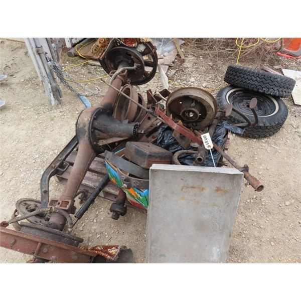 Pallet of 1930's Pontiac Parts; Front End, Rear End, 
