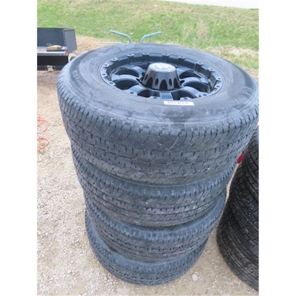 Iron Calendar Rims Set of 4 Black Iron Truck Rims with LT 265 /70 R18 Michelin - McSherry ...