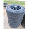 Image 1 : Set of 4 Black Iron Truck Rims with LT 265 /70 R18 Michelin 