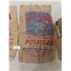 Image 3 : (2) 100 lb Burlap Potato Sacks ; Northern Chief + Snowman -