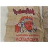 Image 5 : (2) 100 lb Burlap Potato Sacks ; Northern Chief + Snowman -