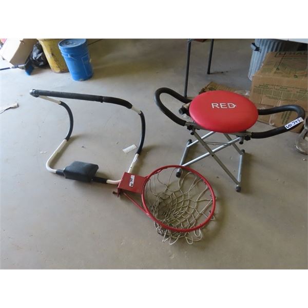 Baskeball Hoop, 2 Excersise Things ; Red Fitness + ABBS of 