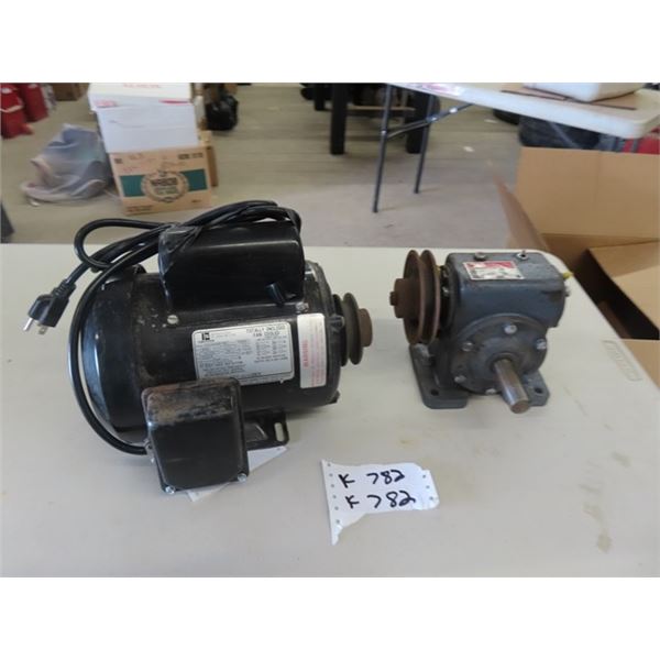3/4HP Electric Motor + Hydraulic Gear Reducer