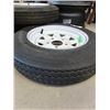 Image 4 : (3) 4.80-12 Trailer Tires + Rims - 5 Hole 