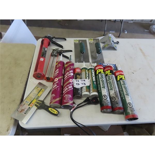 Calking, Caulking Guns, Trowels