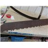 Image 4 : Large Saw 52" Blade plus Handle & Scythe 