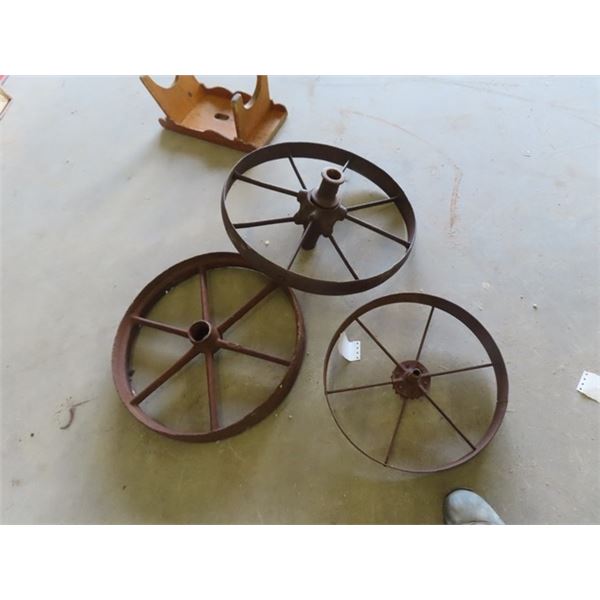 3 Steel Wheels ; (2) 19" + (1) 15" 