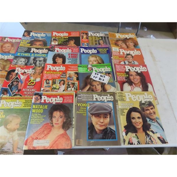32 People Magazines - 1970's + 80's