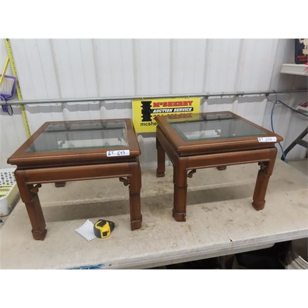 2 End Tables 16" x 20" x 20" 