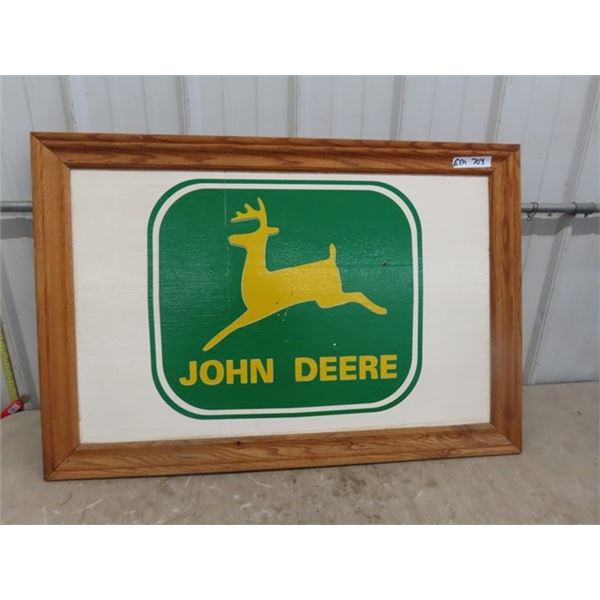 Painted on Wood John Deere Display 27.5" x 40" 