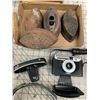 Image 3 : MISC VINTAGE LOT AGFA CAMERA IRONS CIGAR TIN SCALE ETC