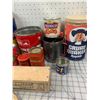 Image 2 : LOT OF VINTAGE KITCHEN RELATED TIN CHEESE BOXES ETC