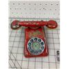 Image 1 : ANTIQUE PRESSED STEEL CHIME PHONE TOY TELEPHONE